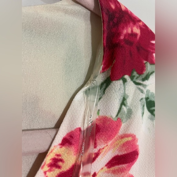 Umgee White Floral Mini Dress with Bell Sleeveses - Picture 3 of 5